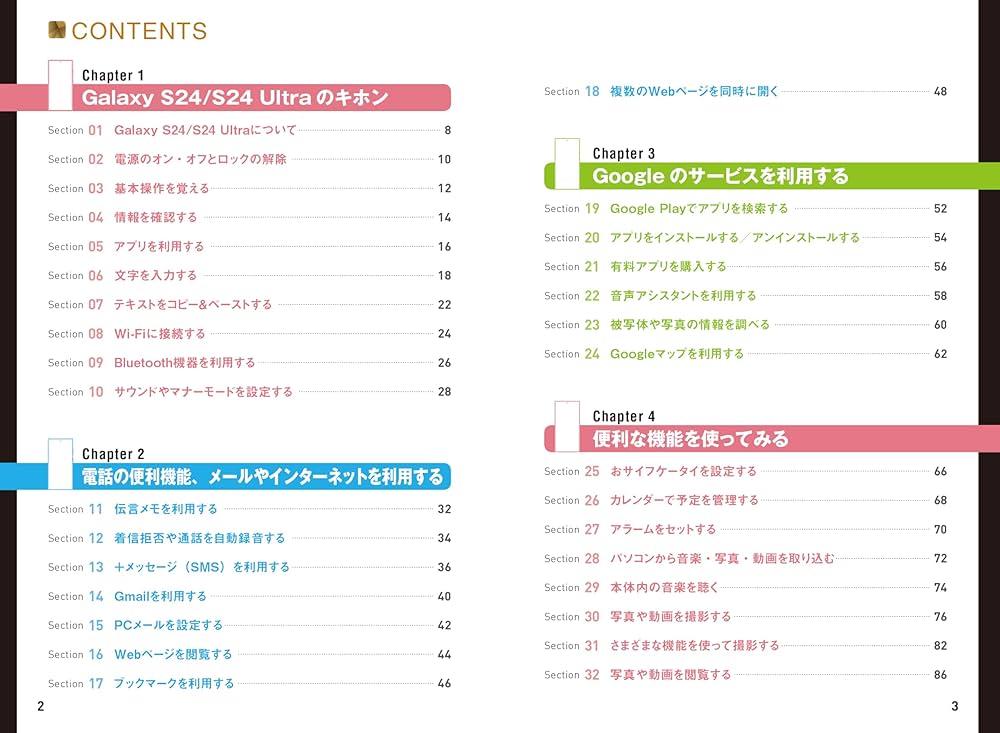 ゼロからはじめる Galaxy S24／S24 Ultra スマートガイド
